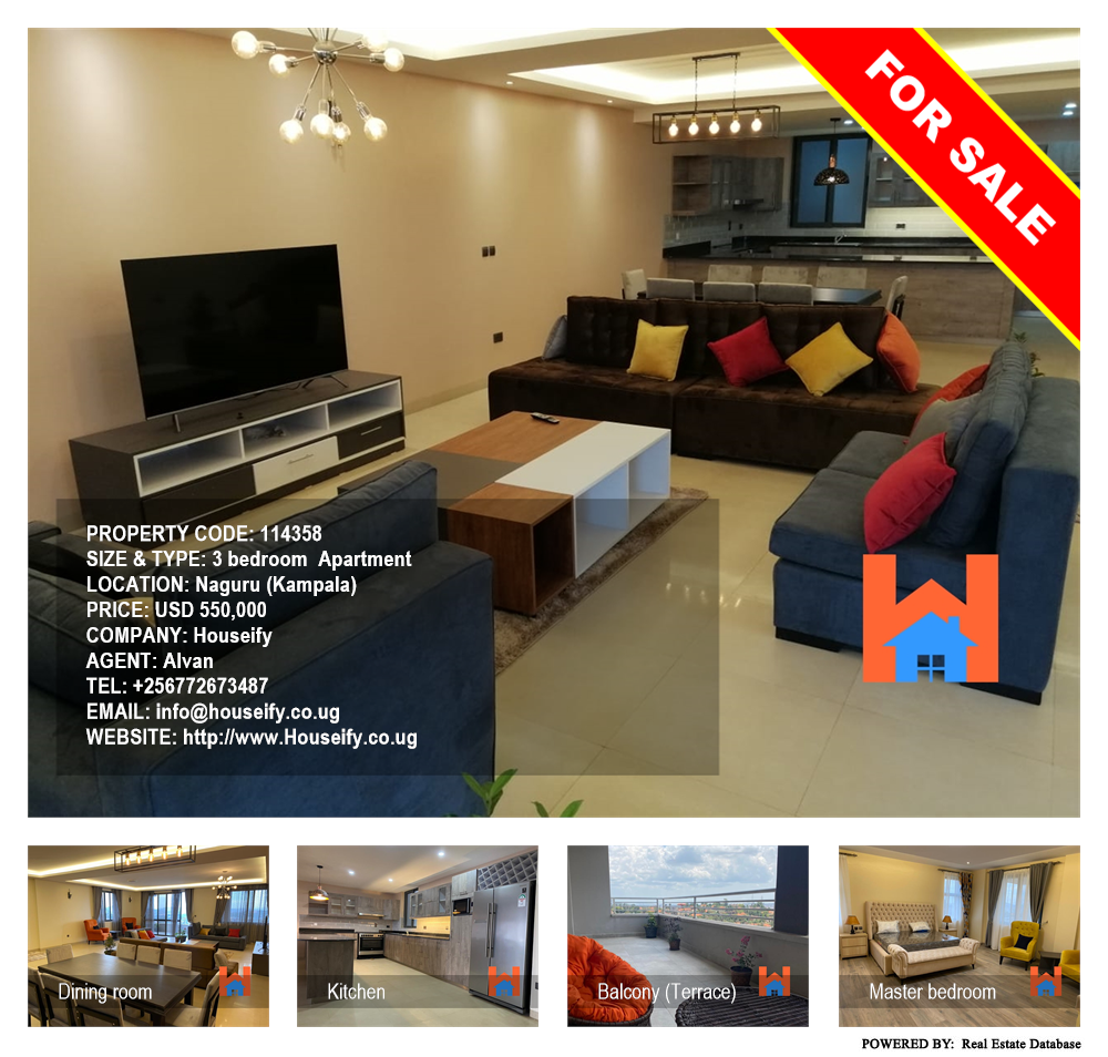 3 bedroom Apartment  for sale in Naguru Kampala Uganda, code: 114358