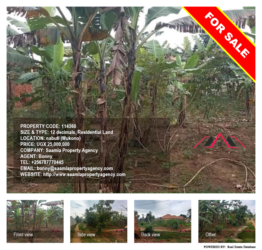 Residential Land  for sale in Nabuti Mukono Uganda, code: 114360