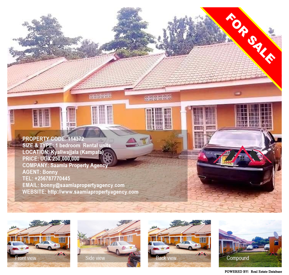 1 bedroom Rental units  for sale in Kyaliwajjala Kampala Uganda, code: 114372