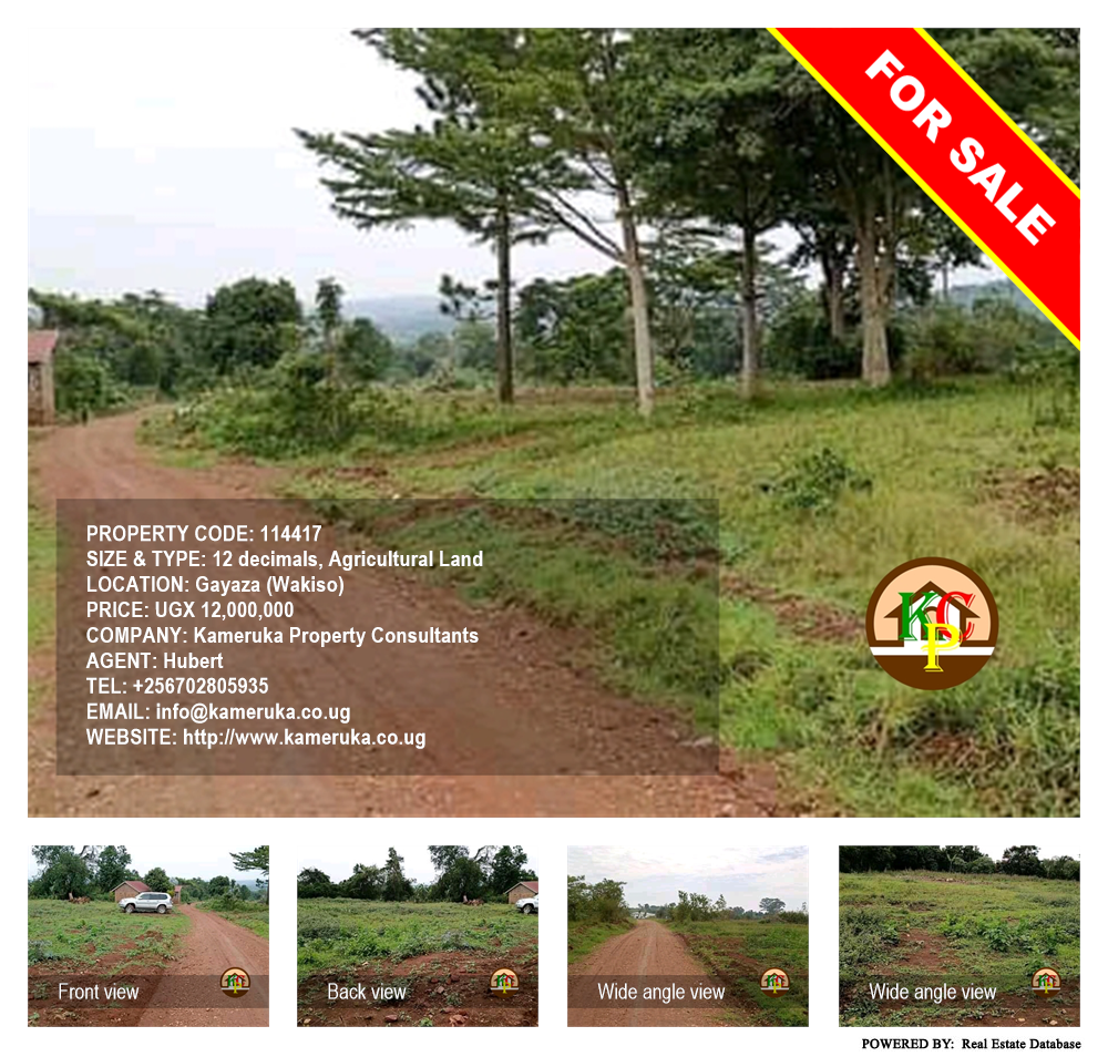 Agricultural Land  for sale in Gayaza Wakiso Uganda, code: 114417