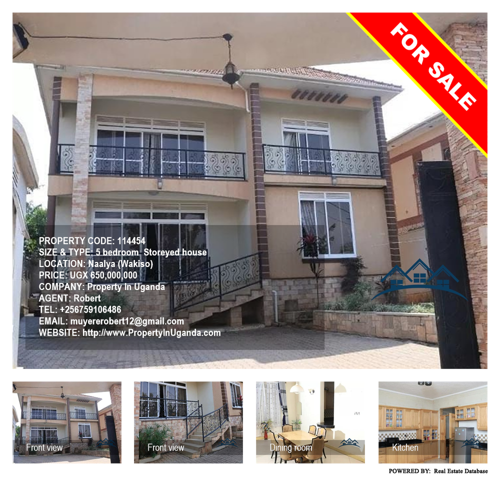 5 bedroom Storeyed house  for sale in Naalya Wakiso Uganda, code: 114454