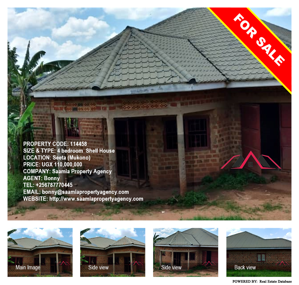 4 bedroom Shell House  for sale in Seeta Mukono Uganda, code: 114458