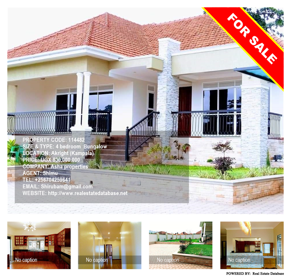 4 bedroom Bungalow  for sale in Akright Kampala Uganda, code: 114482