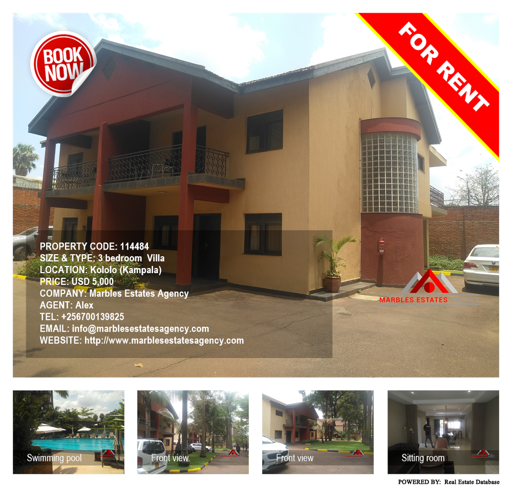 3 bedroom Villa  for rent in Kololo Kampala Uganda, code: 114484