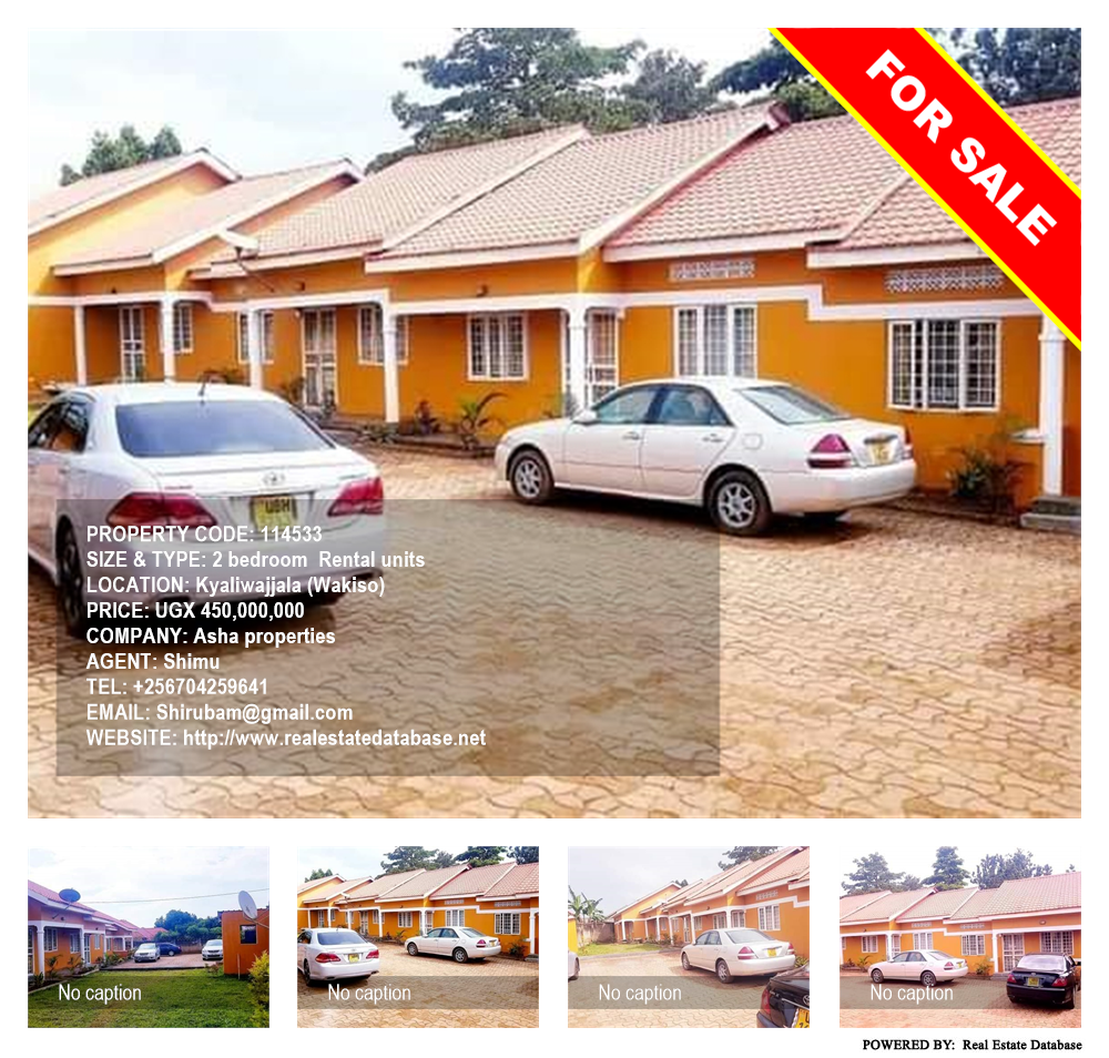 2 bedroom Rental units  for sale in Kyaliwajjala Wakiso Uganda, code: 114533