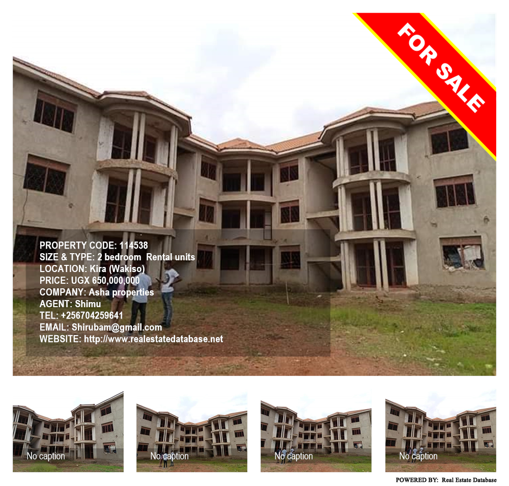 2 bedroom Rental units  for sale in Kira Wakiso Uganda, code: 114538