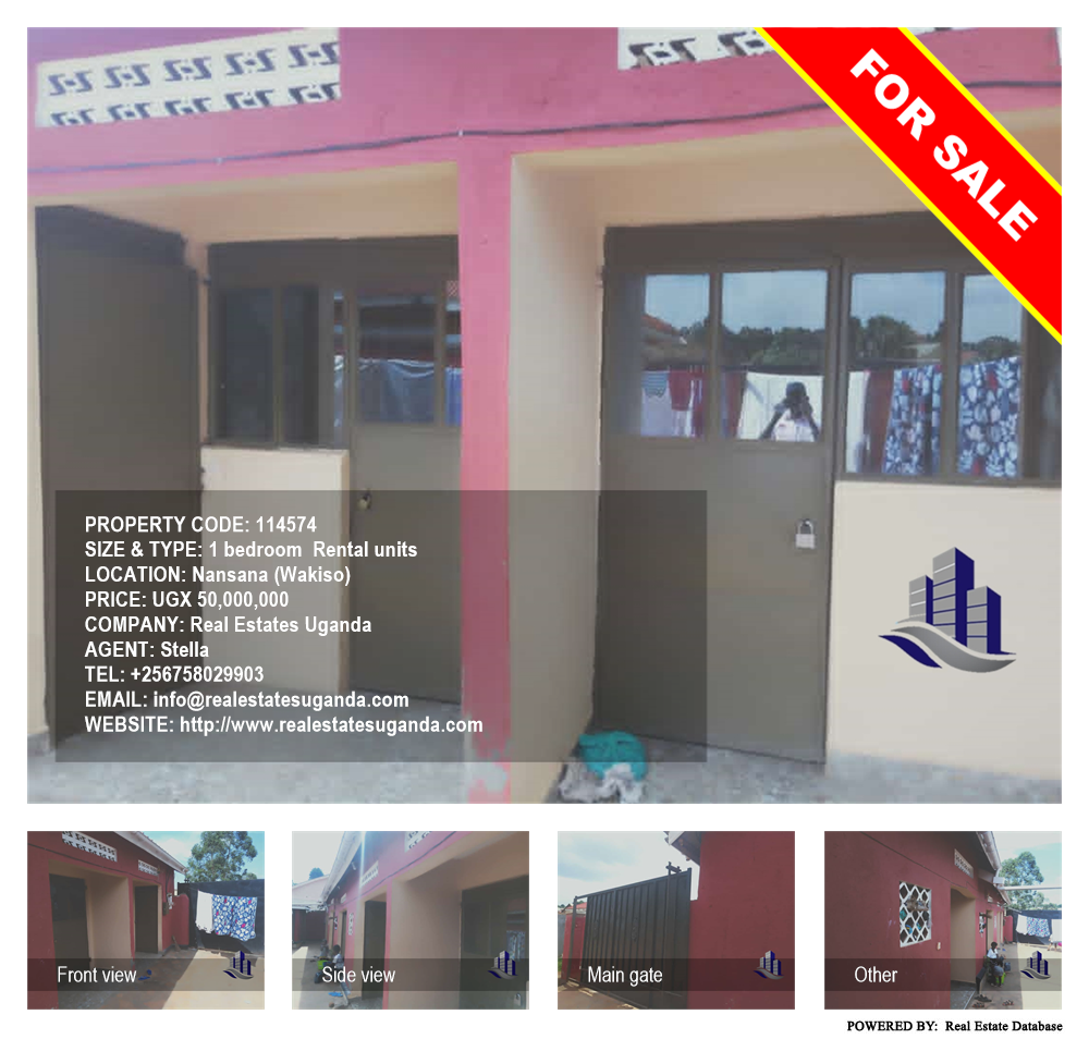 1 bedroom Rental units  for sale in Nansana Wakiso Uganda, code: 114574