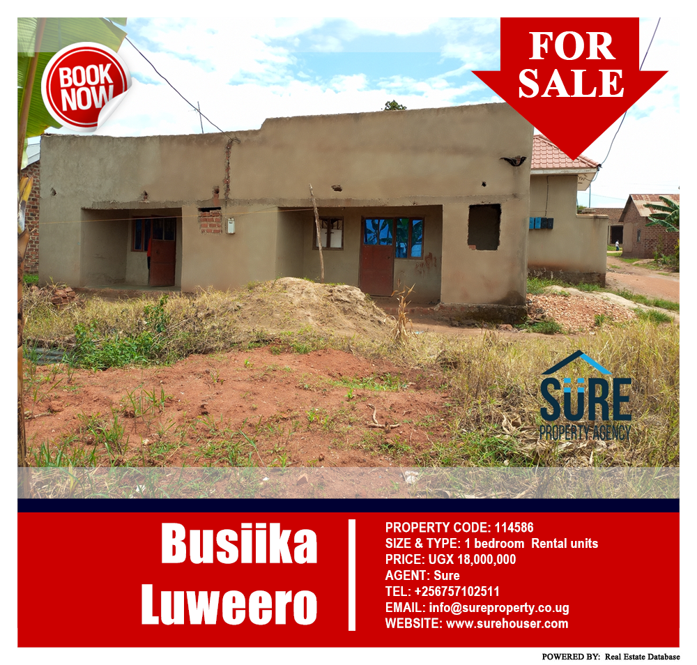 1 bedroom Rental units  for sale in Busiika Luweero Uganda, code: 114586