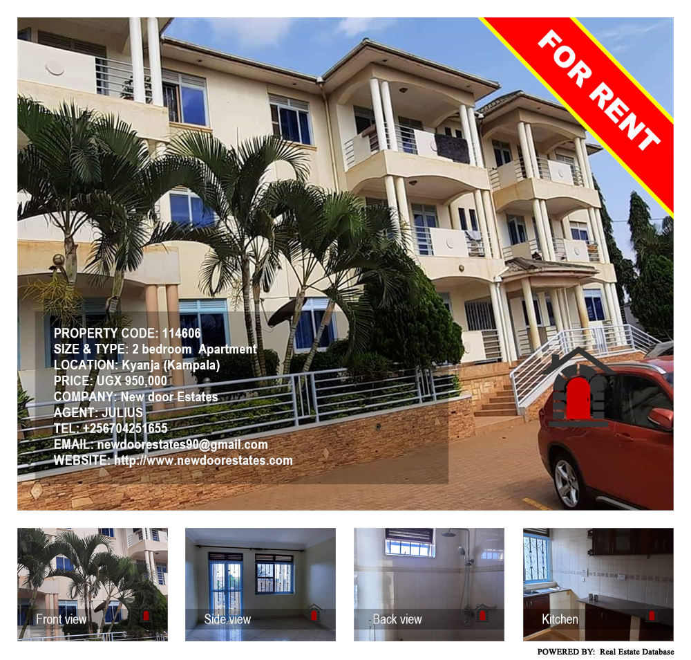 2 bedroom Apartment  for rent in Kyanja Kampala Uganda, code: 114606