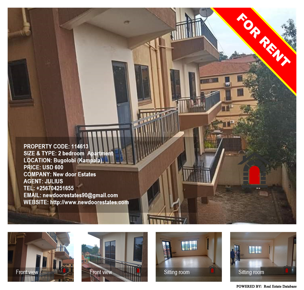 2 bedroom Apartment  for rent in Bugoloobi Kampala Uganda, code: 114613