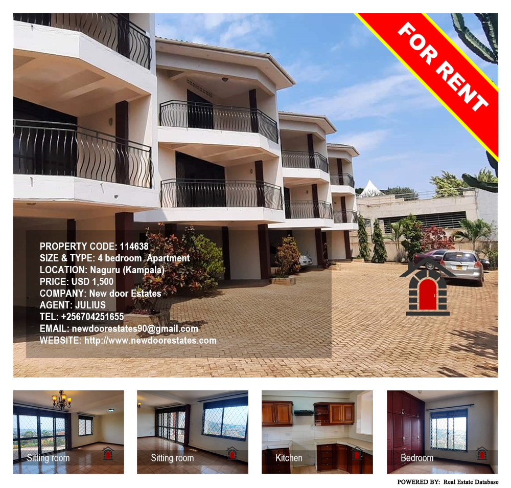 4 bedroom Apartment  for rent in Naguru Kampala Uganda, code: 114638