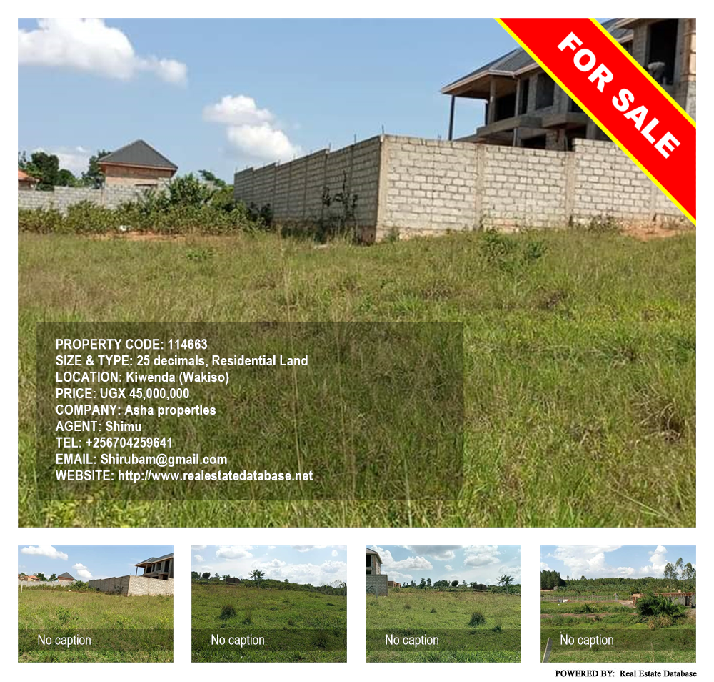 Residential Land  for sale in Kiwenda Wakiso Uganda, code: 114663