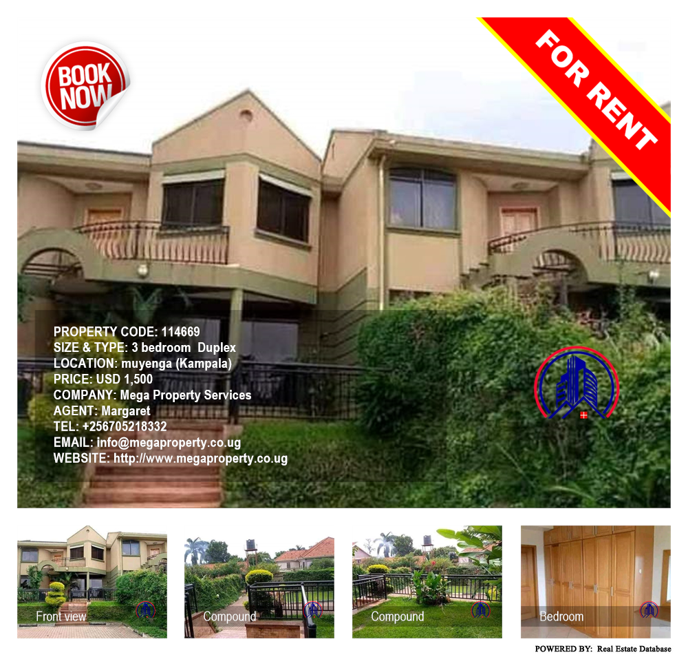 3 bedroom Duplex  for rent in Muyenga Kampala Uganda, code: 114669