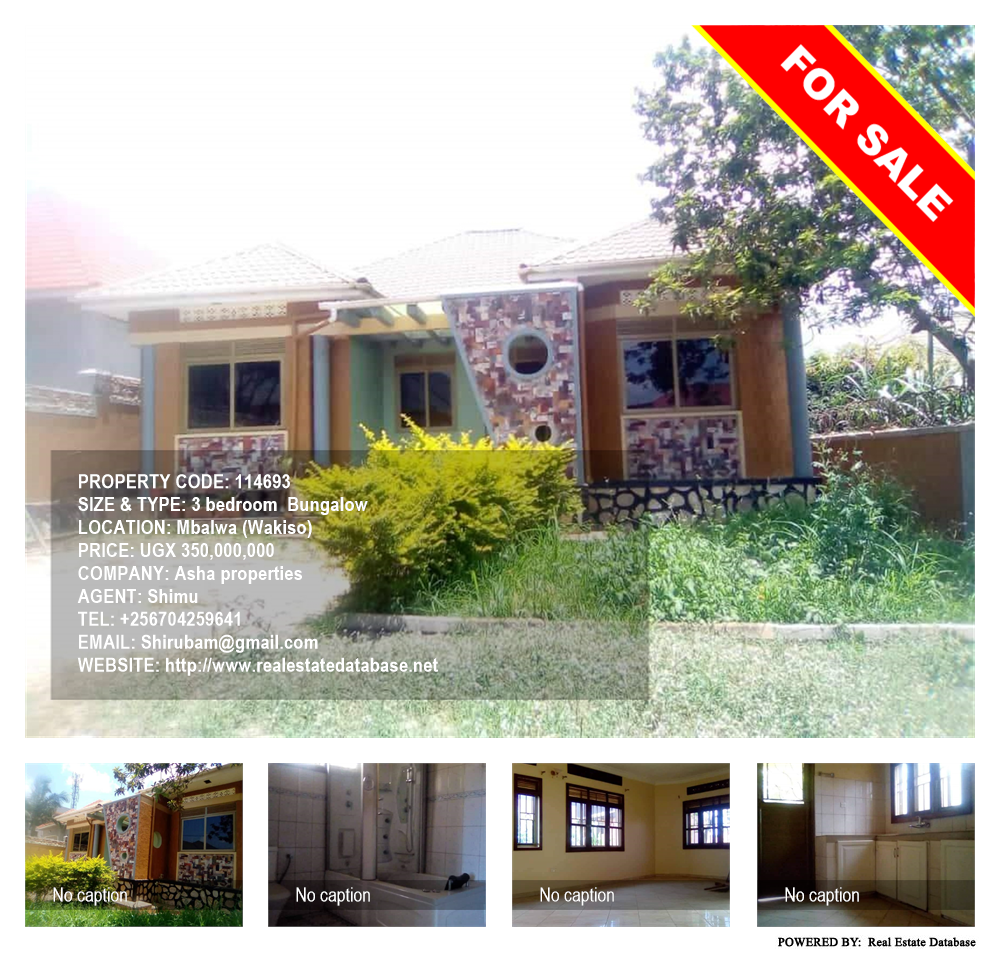 3 bedroom Bungalow  for sale in Mbalwa Wakiso Uganda, code: 114693