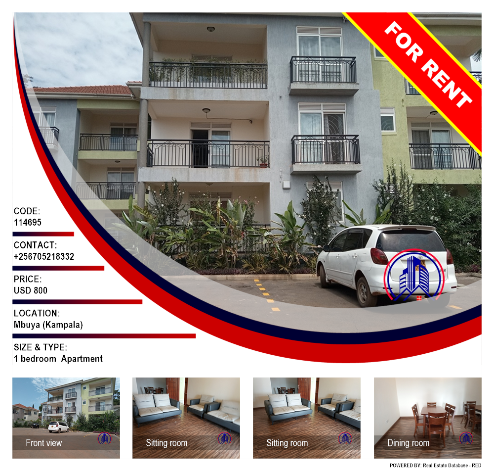 1 bedroom Apartment  for rent in Mbuya Kampala Uganda, code: 114695