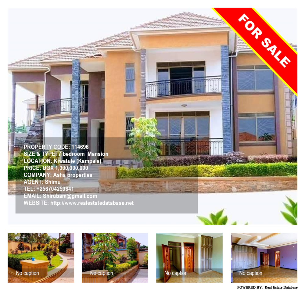7 bedroom Mansion  for sale in Kiwaatule Kampala Uganda, code: 114696