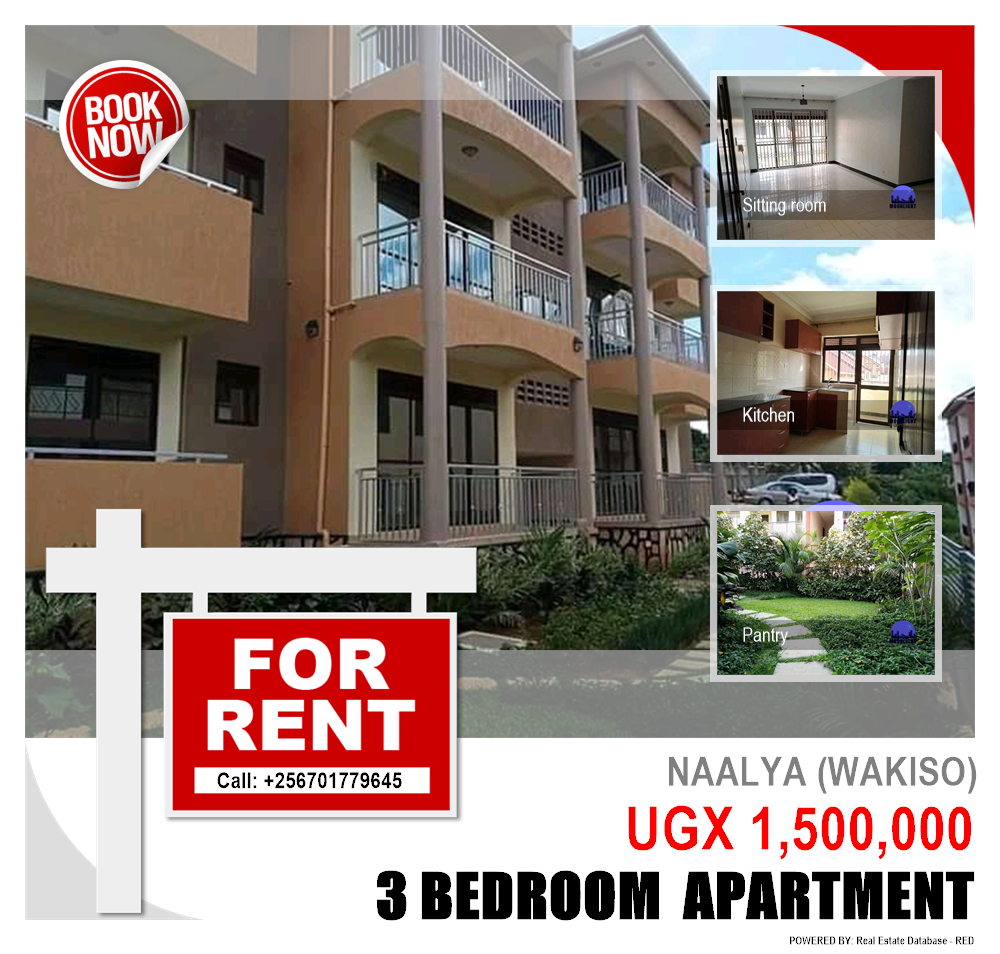3 bedroom Apartment  for rent in Naalya Wakiso Uganda, code: 114724