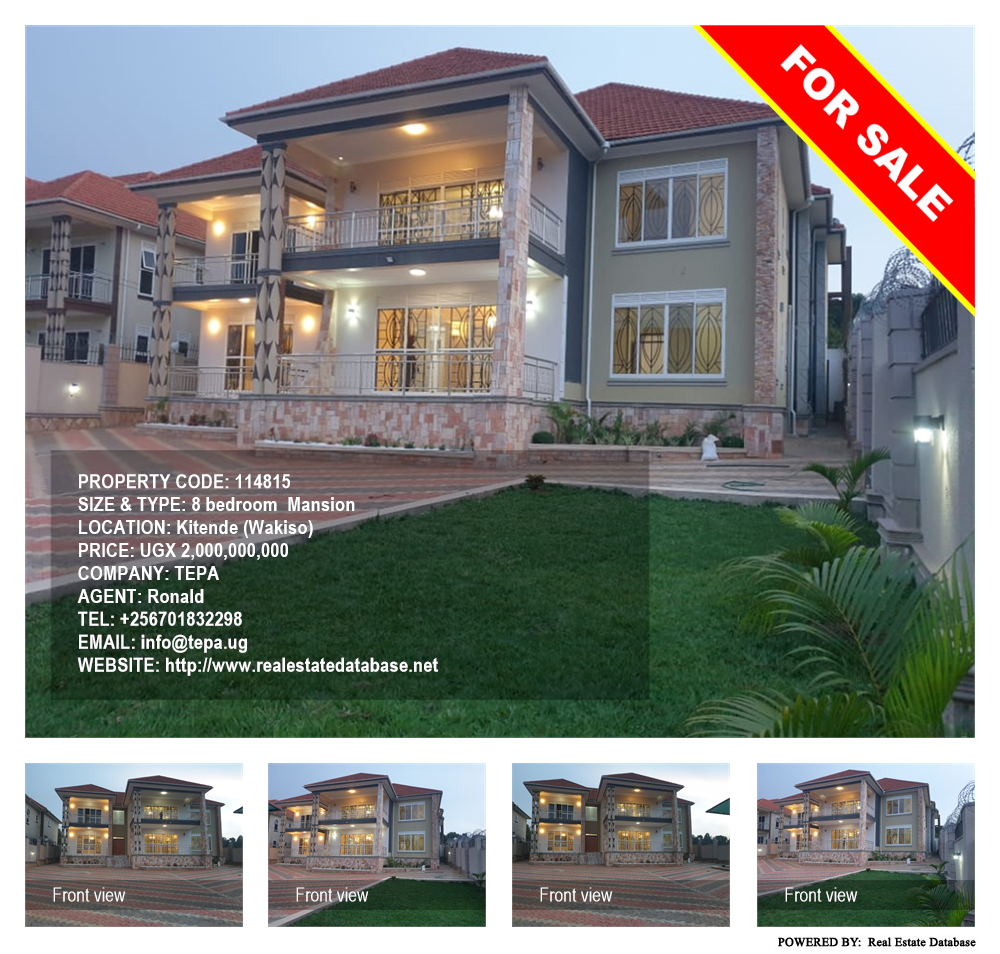 8 bedroom Mansion  for sale in Kitende Wakiso Uganda, code: 114815