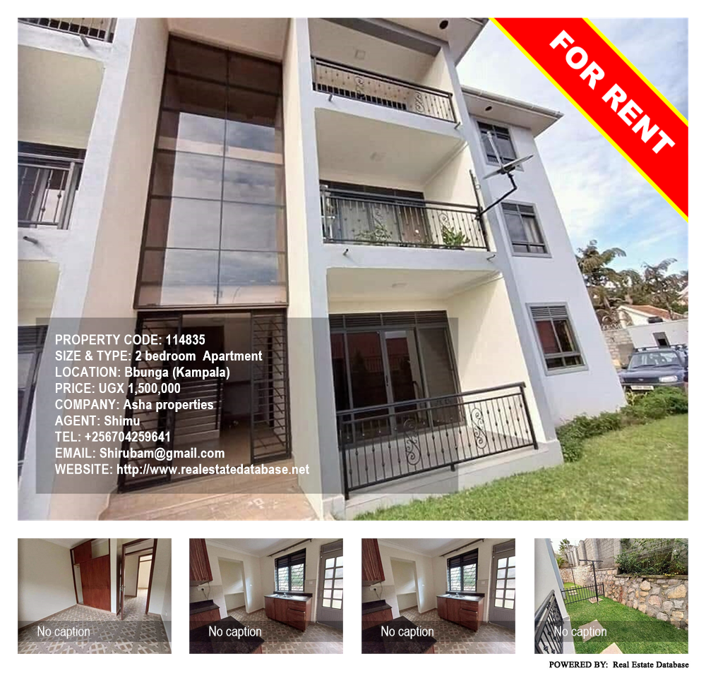 2 bedroom Apartment  for rent in Bbunga Kampala Uganda, code: 114835