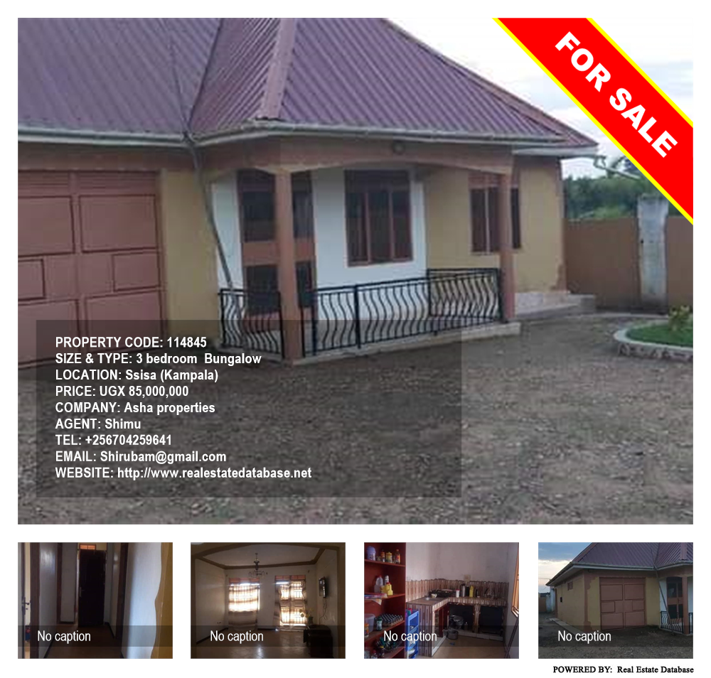 3 bedroom Bungalow  for sale in Ssisa Kampala Uganda, code: 114845
