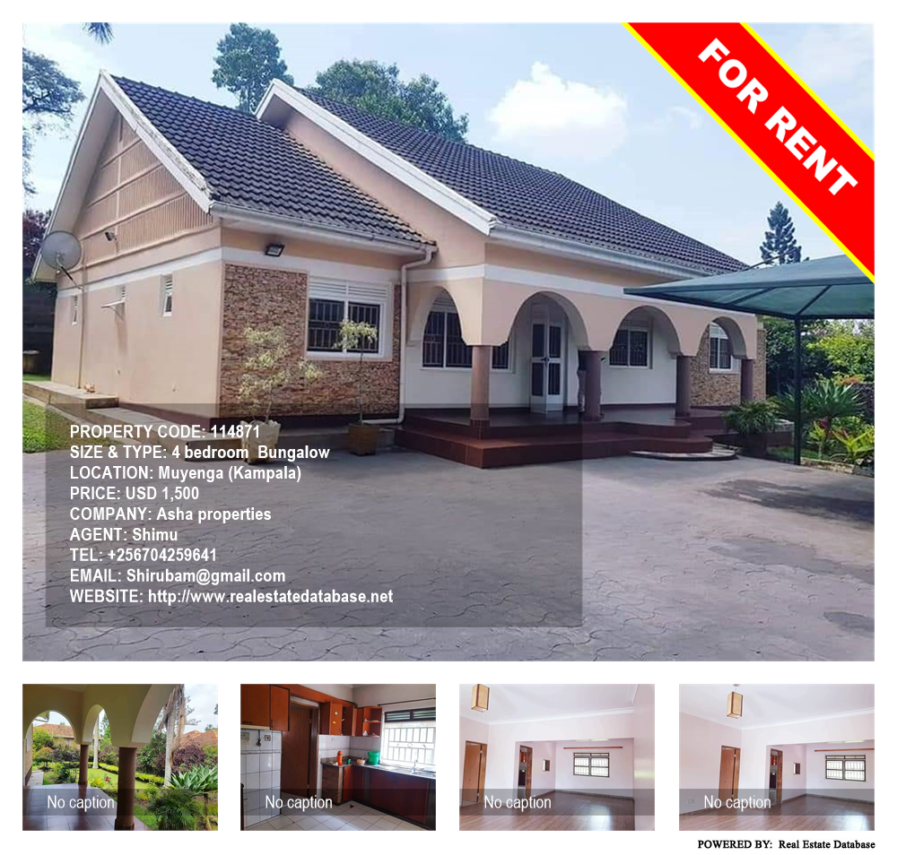 4 bedroom Bungalow  for rent in Muyenga Kampala Uganda, code: 114871