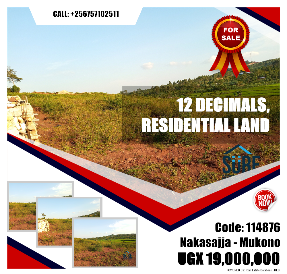 Residential Land  for sale in Nakassajja Mukono Uganda, code: 114876