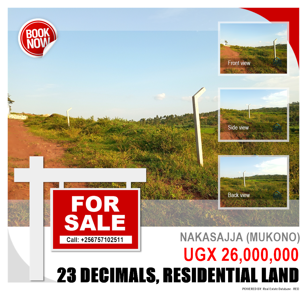 Residential Land  for sale in Nakassajja Mukono Uganda, code: 114877