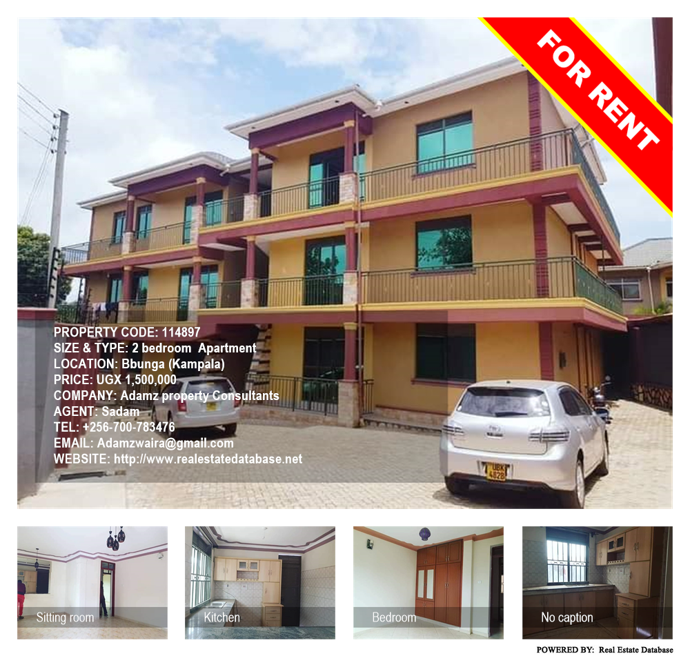 2 bedroom Apartment  for rent in Bbunga Kampala Uganda, code: 114897