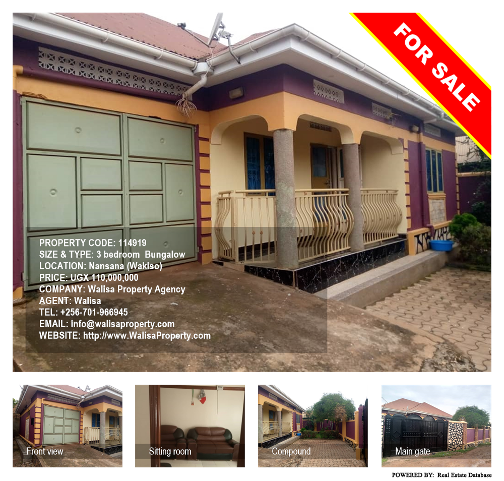 3 bedroom Bungalow  for sale in Nansana Wakiso Uganda, code: 114919