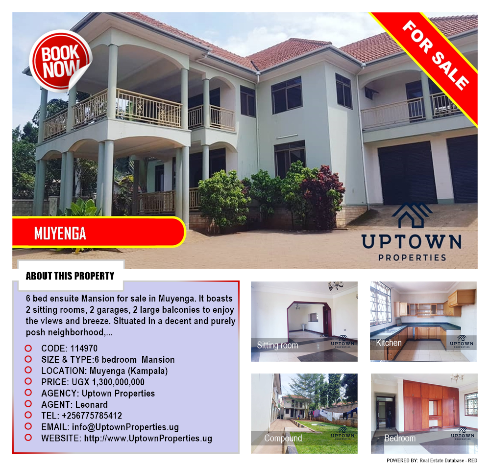 6 bedroom Mansion  for sale in Muyenga Kampala Uganda, code: 114970