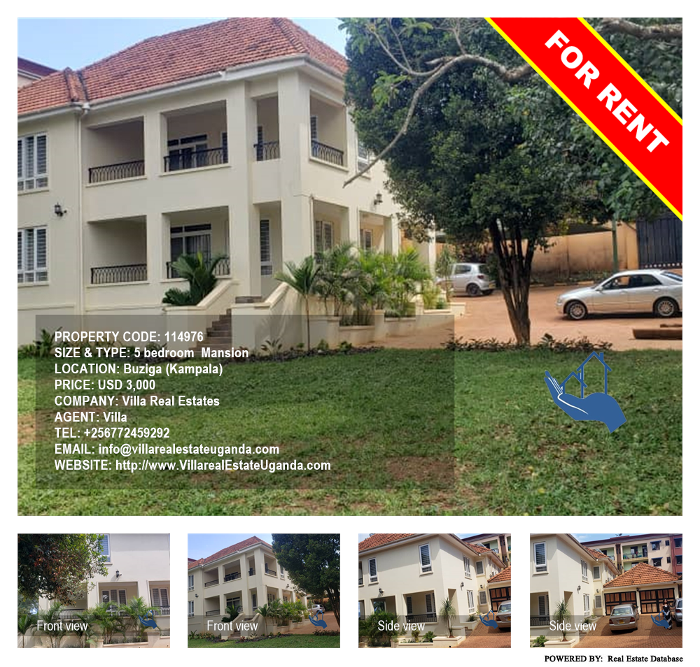 5 bedroom Mansion  for rent in Buziga Kampala Uganda, code: 114976
