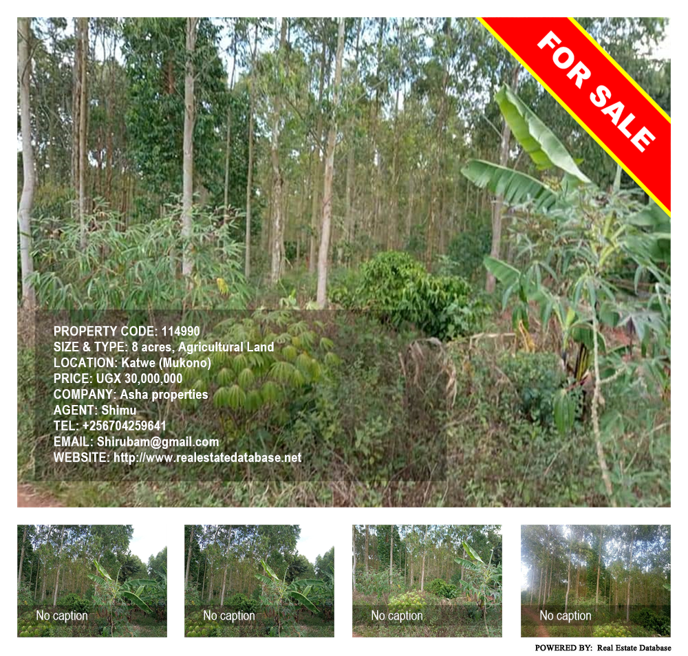 Agricultural Land  for sale in Katwe Mukono Uganda, code: 114990