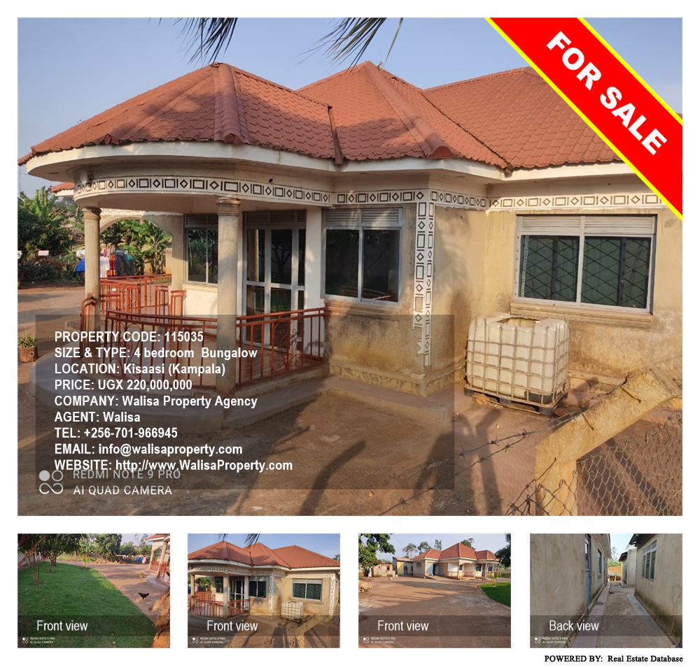 4 bedroom Bungalow  for sale in Kisaasi Kampala Uganda, code: 115035