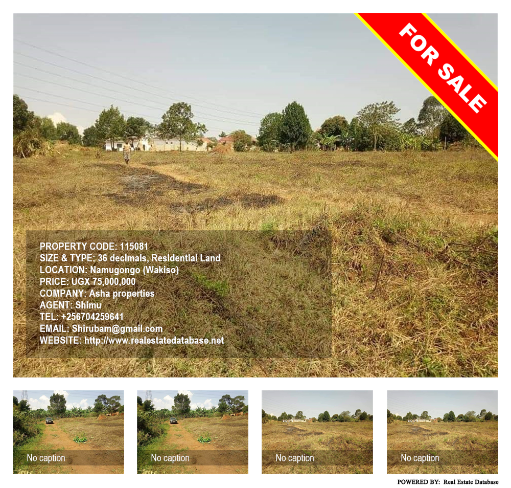 Residential Land  for sale in Namugongo Wakiso Uganda, code: 115081