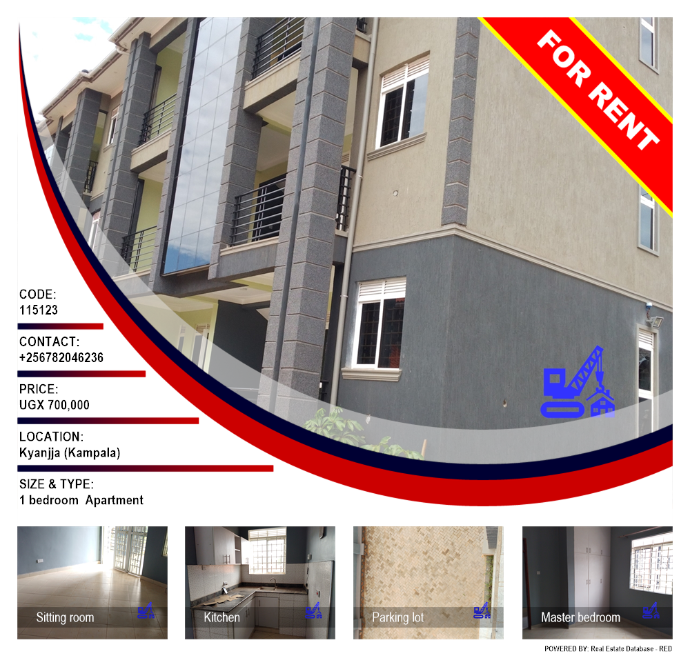 1 bedroom Apartment  for rent in Kyanja Kampala Uganda, code: 115123