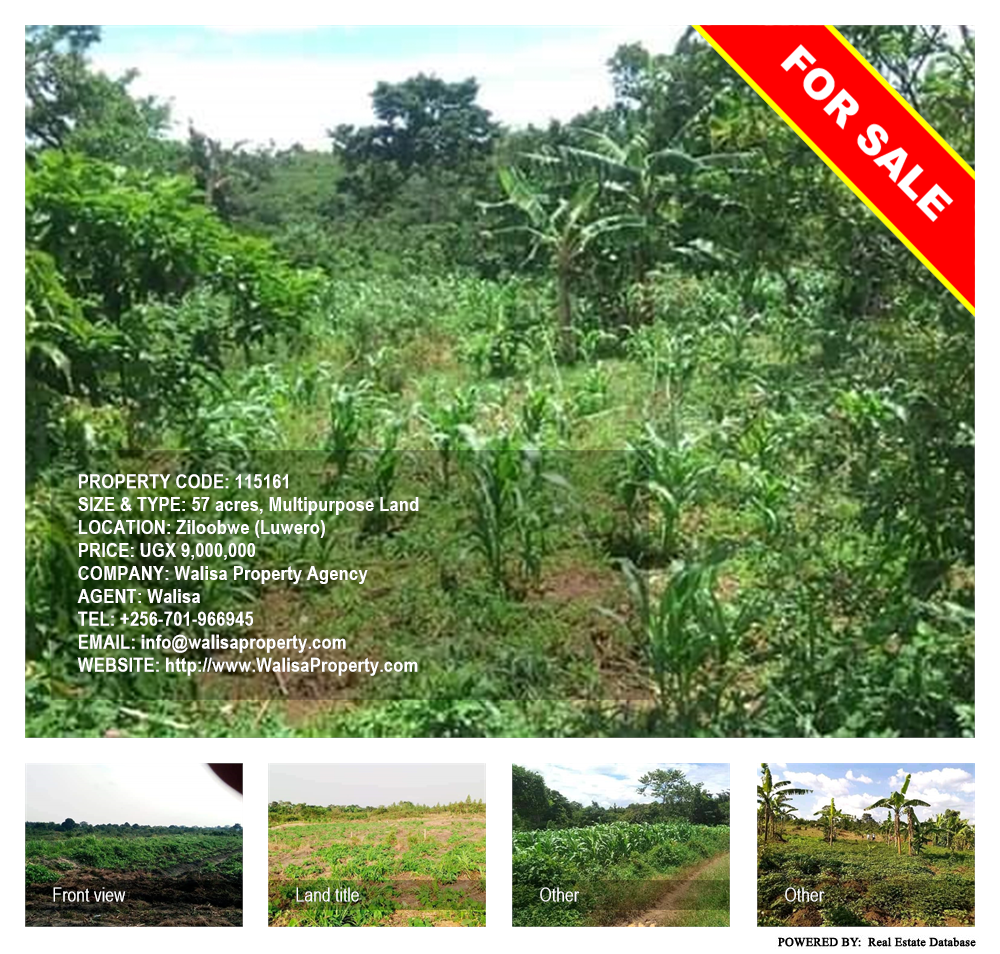 Multipurpose Land  for sale in Ziloobwe Luweero Uganda, code: 115161