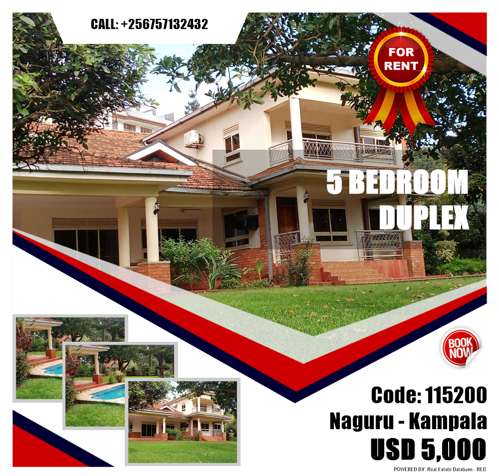 5 bedroom Duplex  for rent in Naguru Kampala Uganda, code: 115200