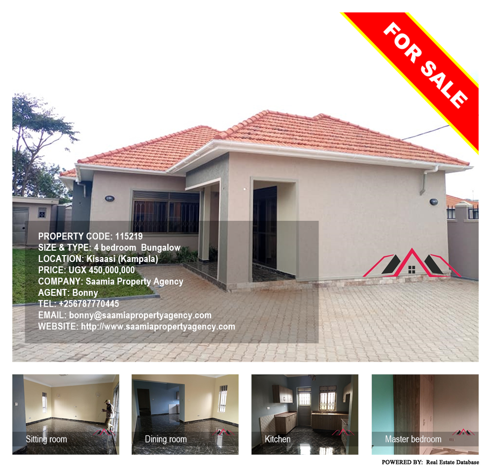 4 bedroom Bungalow  for sale in Kisaasi Kampala Uganda, code: 115219