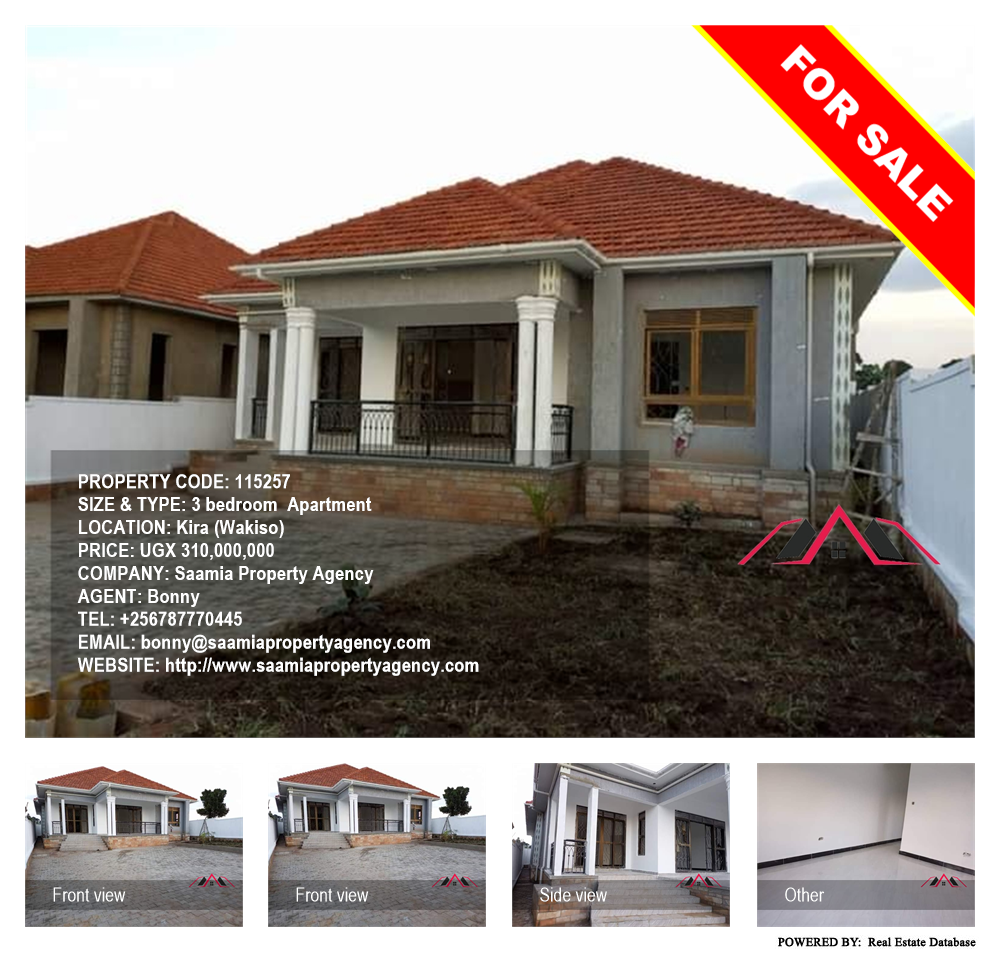 3 bedroom Apartment  for sale in Kira Wakiso Uganda, code: 115257