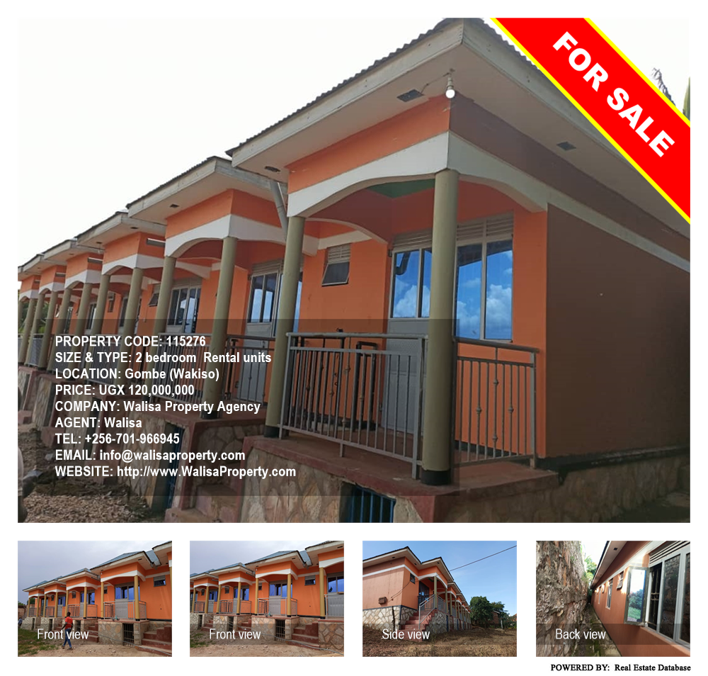 2 bedroom Rental units  for sale in Gombe Wakiso Uganda, code: 115276