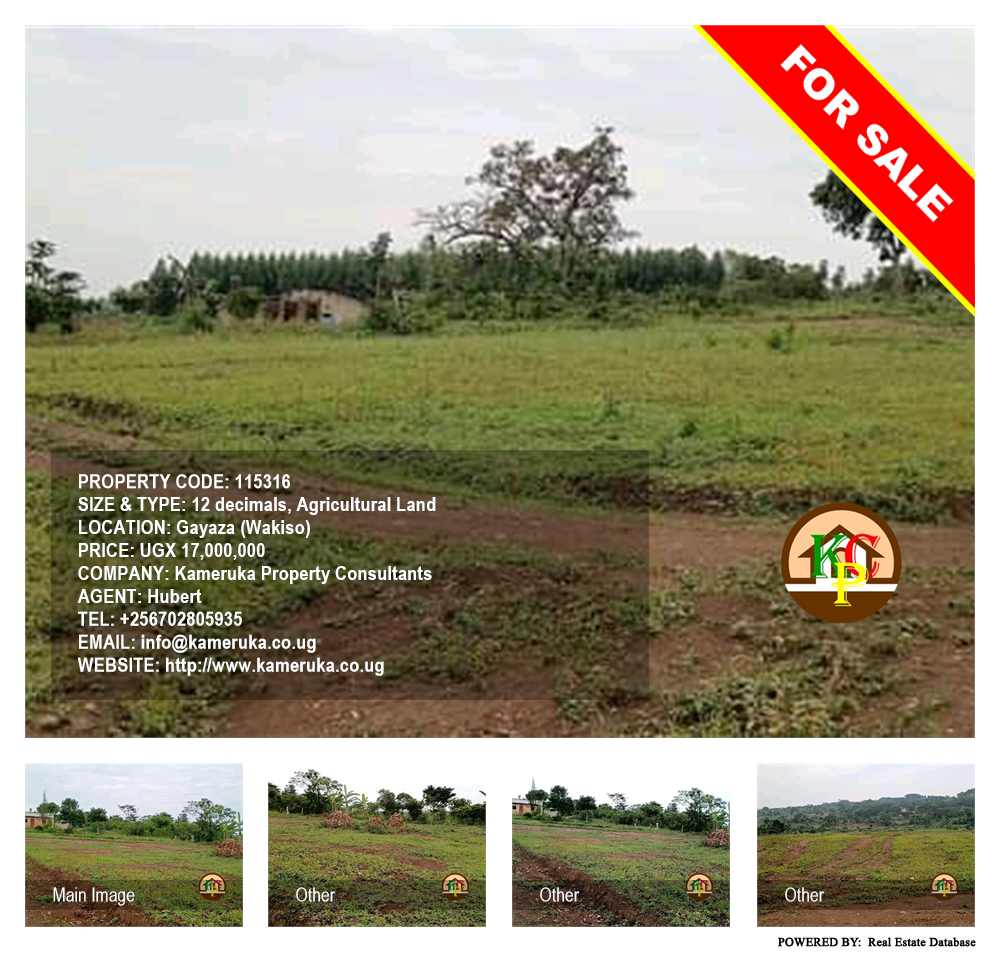 Agricultural Land  for sale in Gayaza Wakiso Uganda, code: 115316