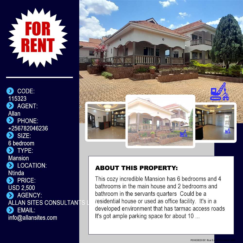 6 bedroom Mansion  for rent in Ntinda Kampala Uganda, code: 115323