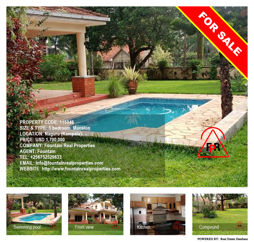 5 bedroom Mansion  for sale in Naguru Kampala Uganda, code: 115346