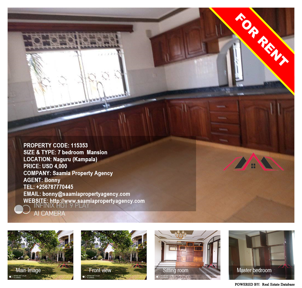 7 bedroom Mansion  for rent in Naguru Kampala Uganda, code: 115353