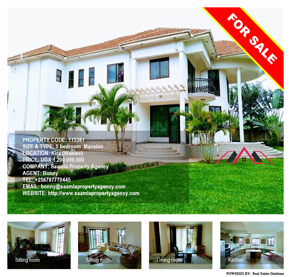 5 bedroom Mansion  for sale in Kira Wakiso Uganda, code: 115361
