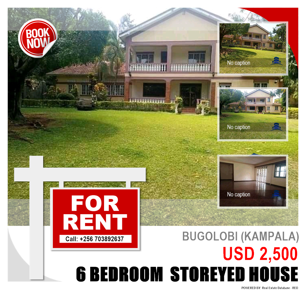 6 bedroom Storeyed house  for rent in Bugoloobi Kampala Uganda, code: 115373