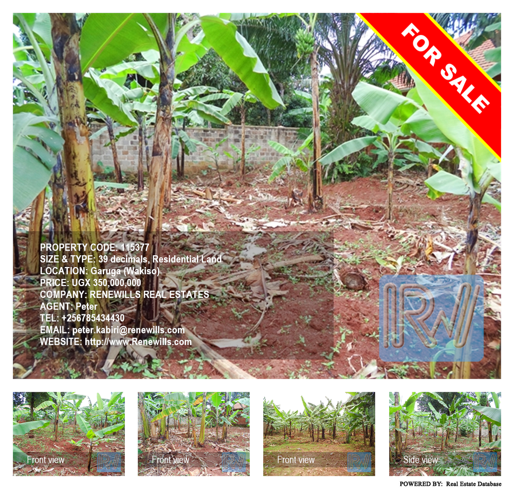 Residential Land  for sale in Garuga Wakiso Uganda, code: 115377