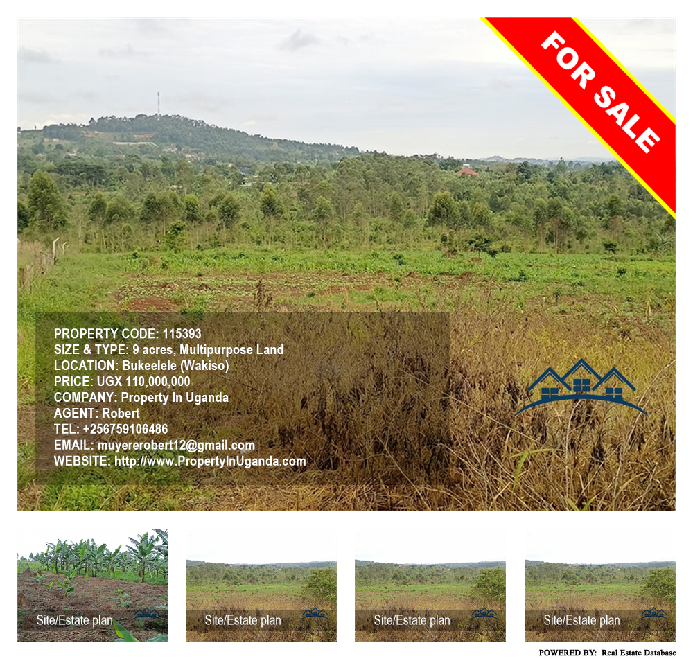 Multipurpose Land  for sale in Bukeelele Wakiso Uganda, code: 115393