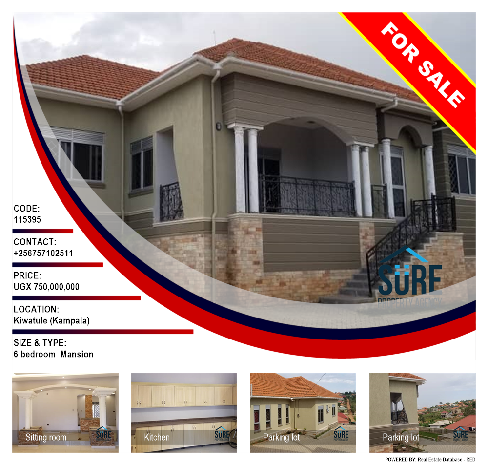 6 bedroom Mansion  for sale in Kiwaatule Kampala Uganda, code: 115395