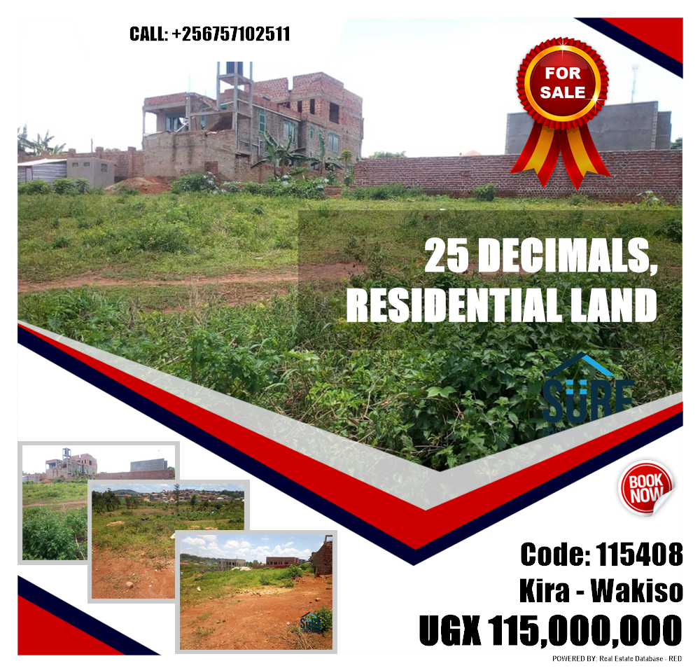Residential Land  for sale in Kira Wakiso Uganda, code: 115408